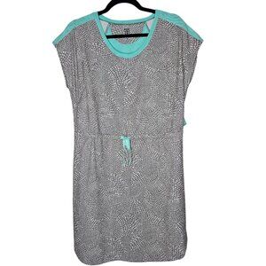 Title Nine M Grey Blue Athletic Dress Drawstring Golf Tennis Pockets Mesh Back